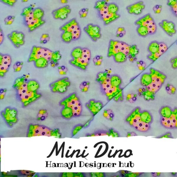 Mini Dino - Funky Flannel Fabric - Per Gaz