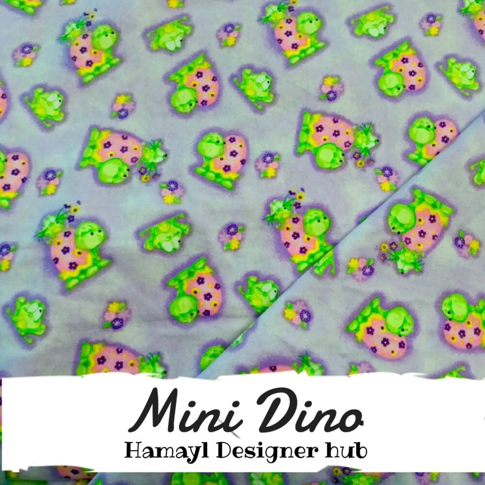 Mini Dino - Funky Flannel Fabric - Per Gaz