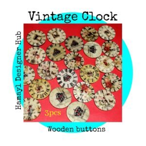 Vintage Clock - Set of 3 - Buttons