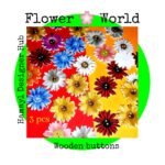 Flower World- Set of 3 - Buttons