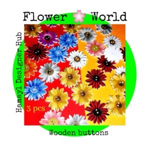 Flower World- Set of 3 - Buttons