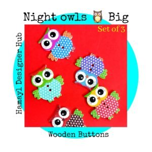 Night Owls - Set of 3 - Buttons