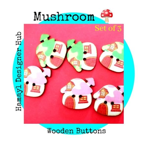 Mushrooms - Set of 3 - Buttons