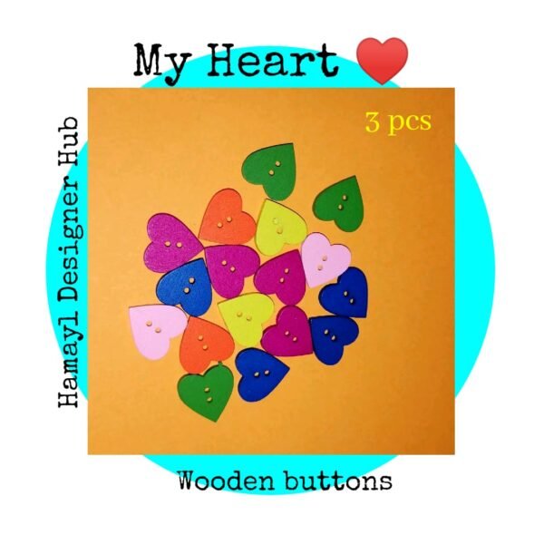 My Heart- Set of 3 - Buttons