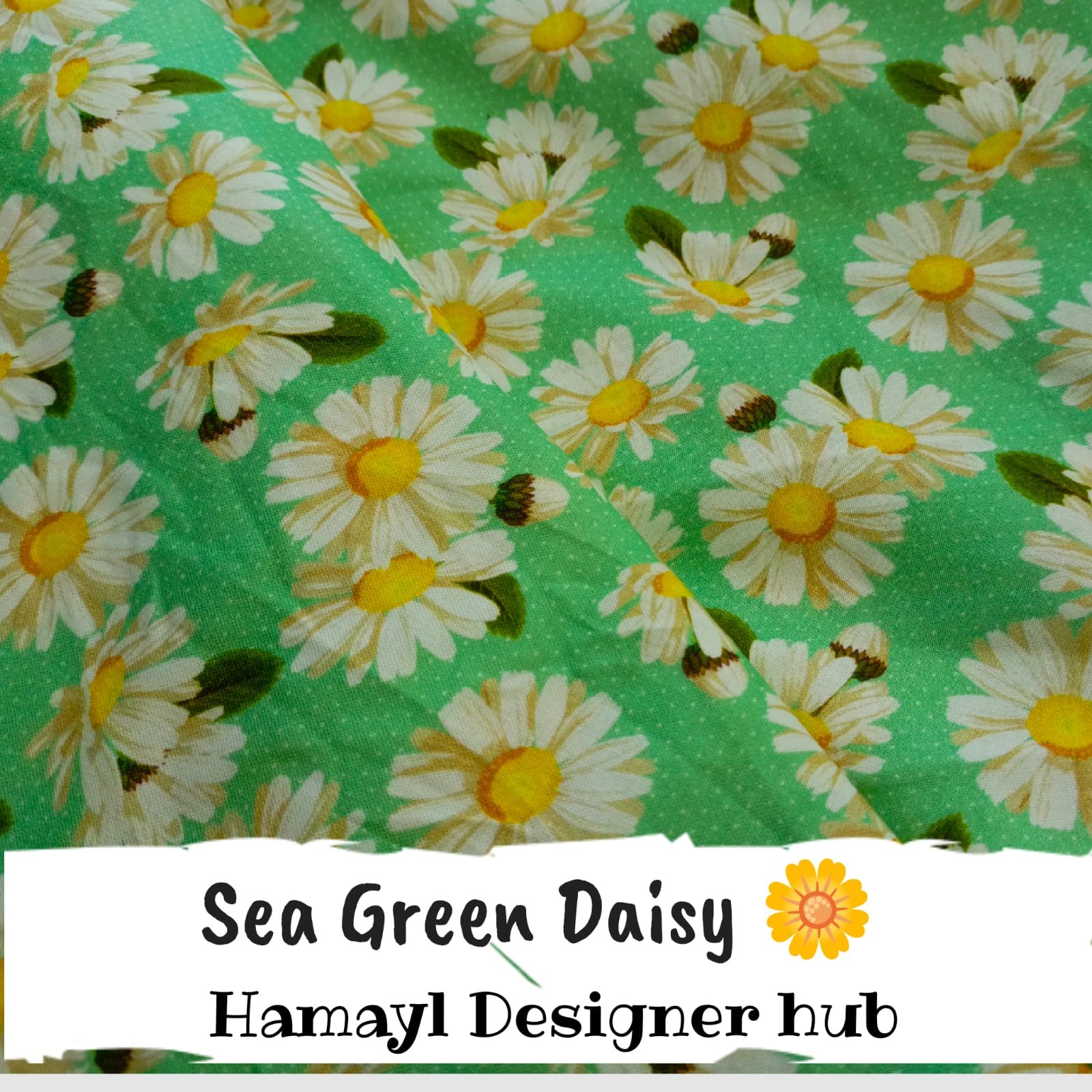 Sea Green Daisy - Winter Cotton - Hamayl Designer Hub - Per Gaz