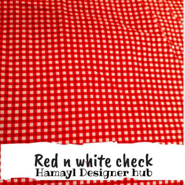 Red n White Check- Winter Cotton - Hamayl Designer Hub - Per Gaz