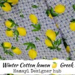 Lemon Greek - Winter Cotton - Hamayl Designer Hub - Per Gaz
