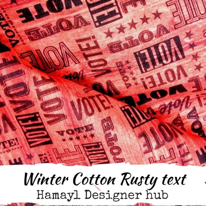 Rusty Text - Winter Cotton - Hamayl Designer Hub - Per Gaz