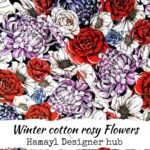 Rosy Flowers - Winter Cotton - Hamayl Designer Hub - Per Gaz