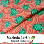 Marinda Turtle - Funky Flannel Fabric - Per Gaz