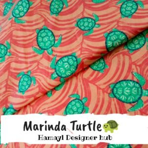 Marinda Turtle - Funky Flannel Fabric - Per Gaz