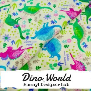 Dino World - Funky Flannel Fabric - Per Gaz