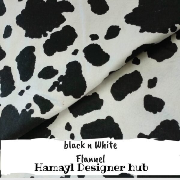 Black n White - Funky Flannel Fabric - Per Gaz