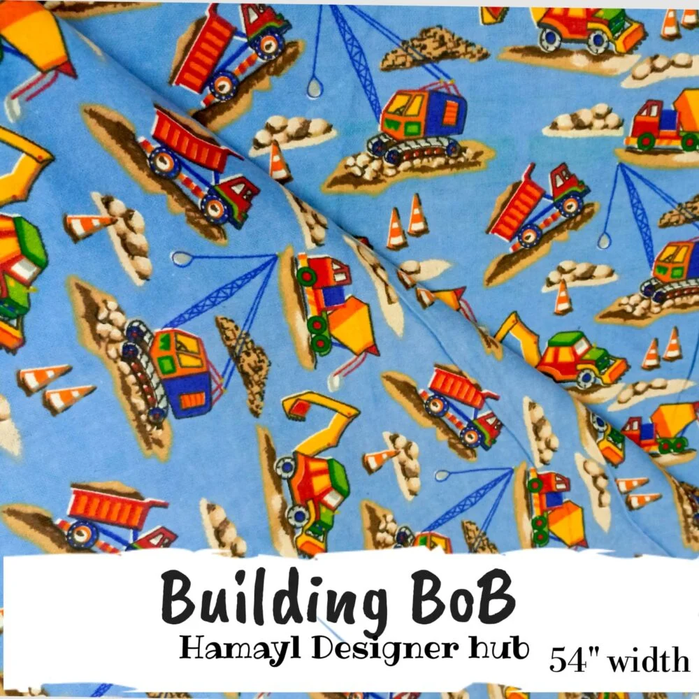 Building Bob - Funky Flannel Fabric - Per Gaz