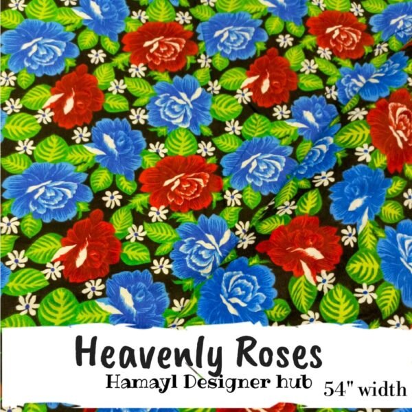 Heavenly Roses - Wide Arz 54 inches - Funky Flannel Fabric - Per Gaz