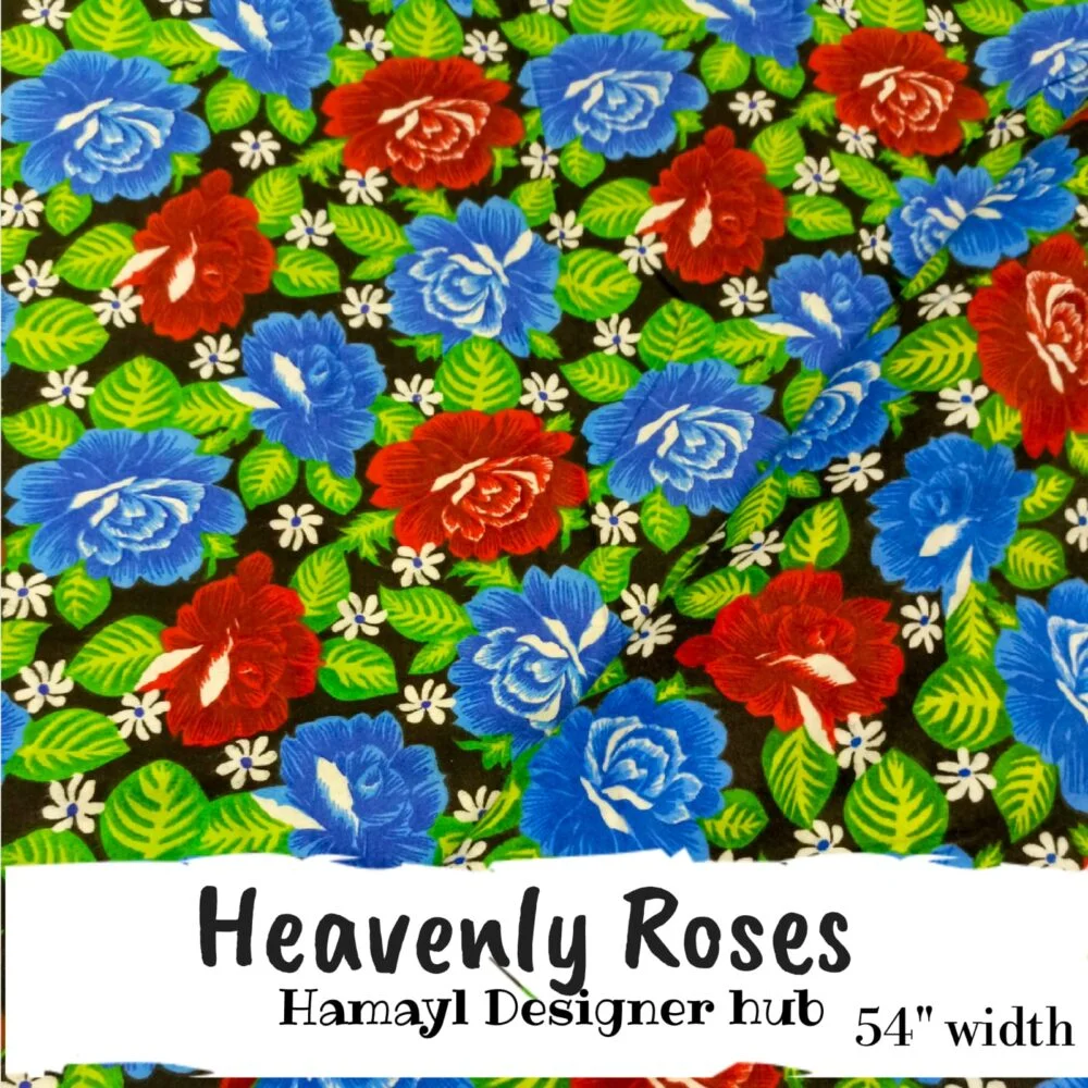 Heavenly Roses - Wide Arz 54 inches - Funky Flannel Fabric - Per Gaz