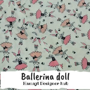 Ballerina Doll- Funky Flannel Fabric - Per Gaz