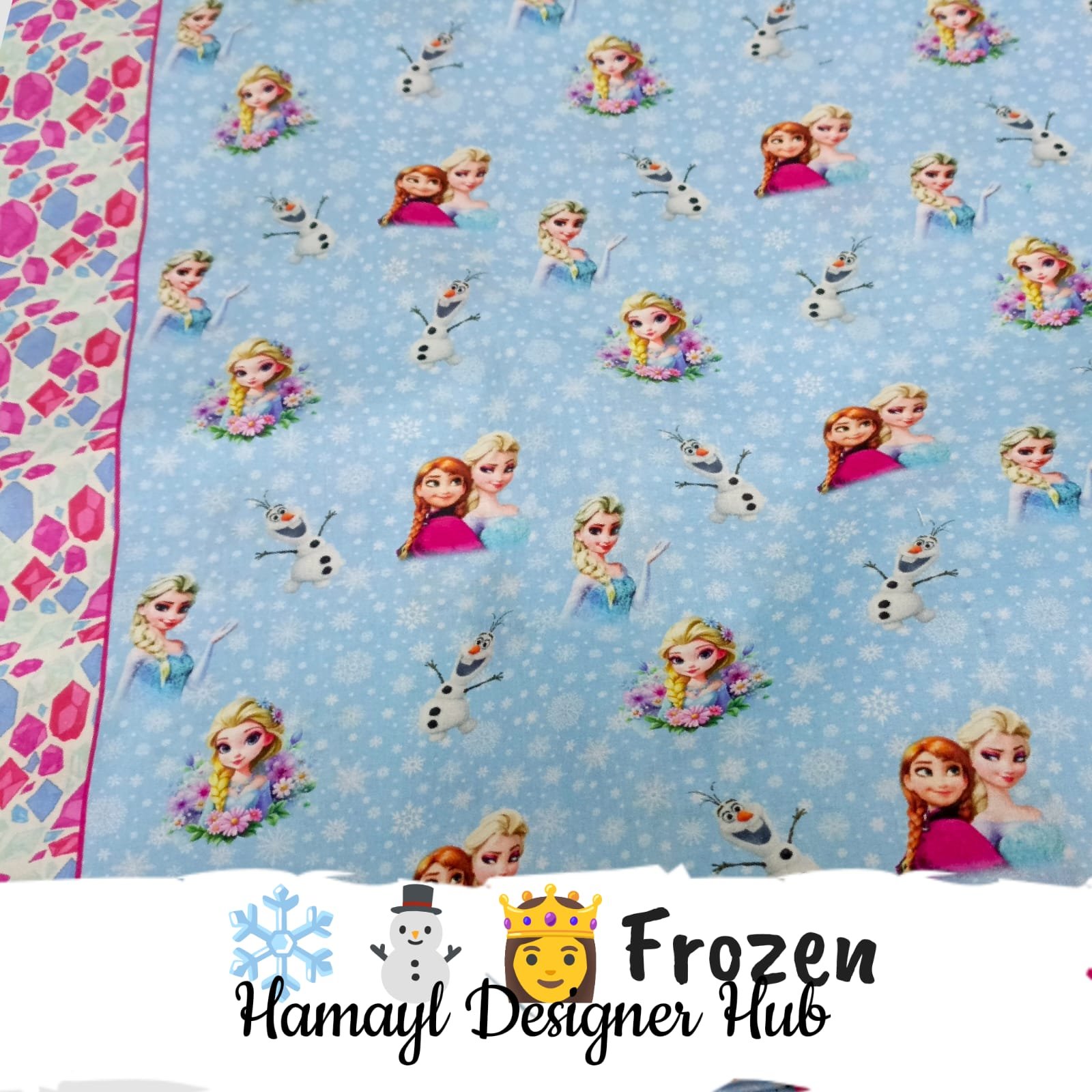 Frozen New – digital printed lawn fabric, 45-inch width, unstitched