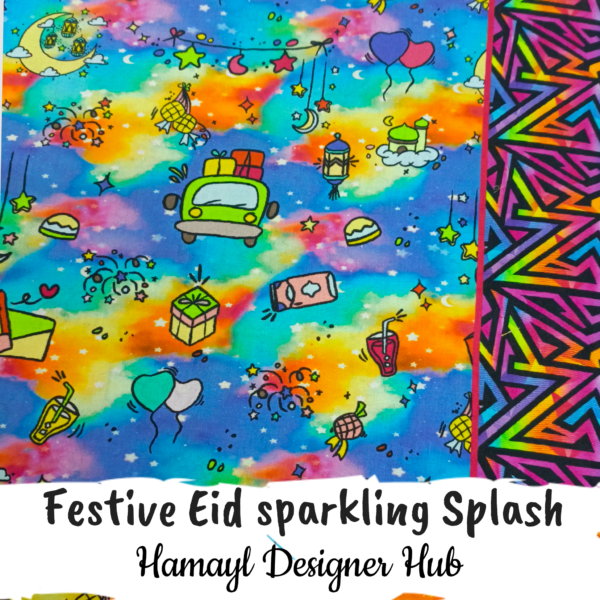 Festive Eid Sparkling Splash - Funky Lawn - Per Gaz