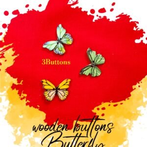 Butterfly - Set of 3 - Wooden Buttons