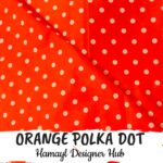 Polka Dots Orange -Funky Digital Lawn- Hamayl Designer hub