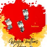 Zebra - Set of 3 - Funky wooden buttons