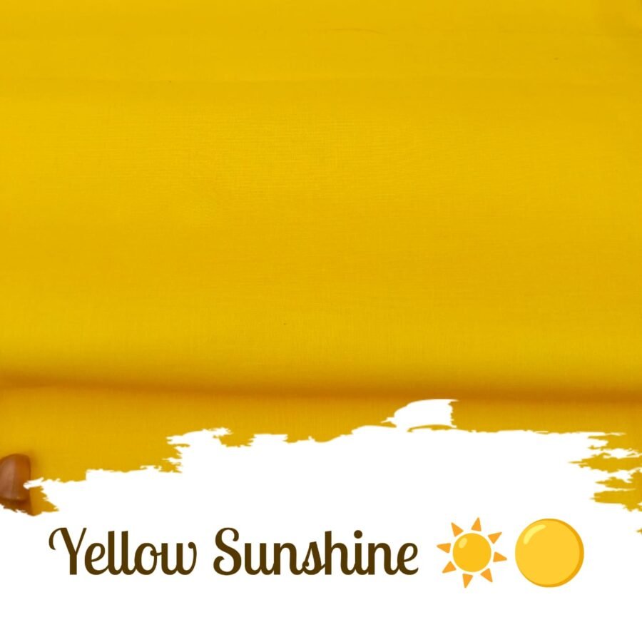 Yellow Sunshine – plain dyed lawn fabric, 45-inch width, unstitched