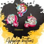 Unicorn Buttons - Set Of 3