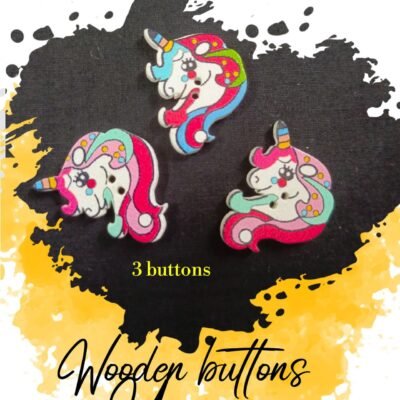 Unicorn Buttons - Set Of 3