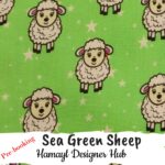 Sheep Sea Green -Funky-Digital-Lawn-Hamayl-Designer-hub
