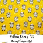 Sheep Yellow-Funky-Digital-Lawn-Hamayl-Designer-hub