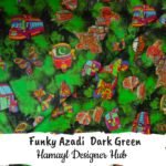 Funky Azadi Dark Green -Funky Digital Lawn- Hamayl Designer hub