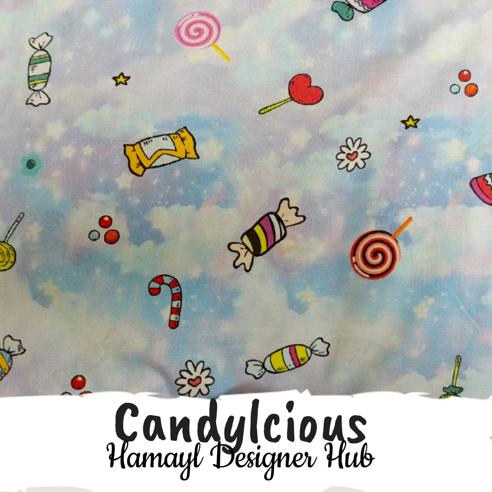 Candylcious Print – digital printed lawn fabric, 45-inch width, unstitched