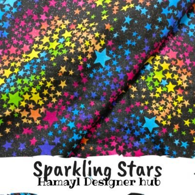 Cotton Sparkling Stars– 45″ Cartoon Print Cotton Fabric