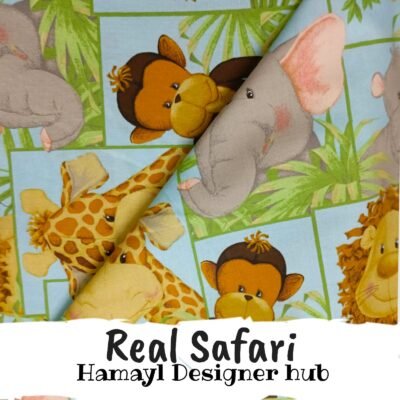 Cotton Real Safari– 45″ Cartoon Print Cotton Fabric