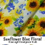 Sunflower Blue Floral-Winter cotton 24 - Hamayl Designer Hub - Per Gaz