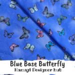 Blue Base Butterfly- Winter Cotton 2024 - Hamayl Designer Hub - Per Gaz