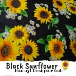 Black sunflower-Winter cotton 24 - Hamayl Designer Hub - Per Gaz