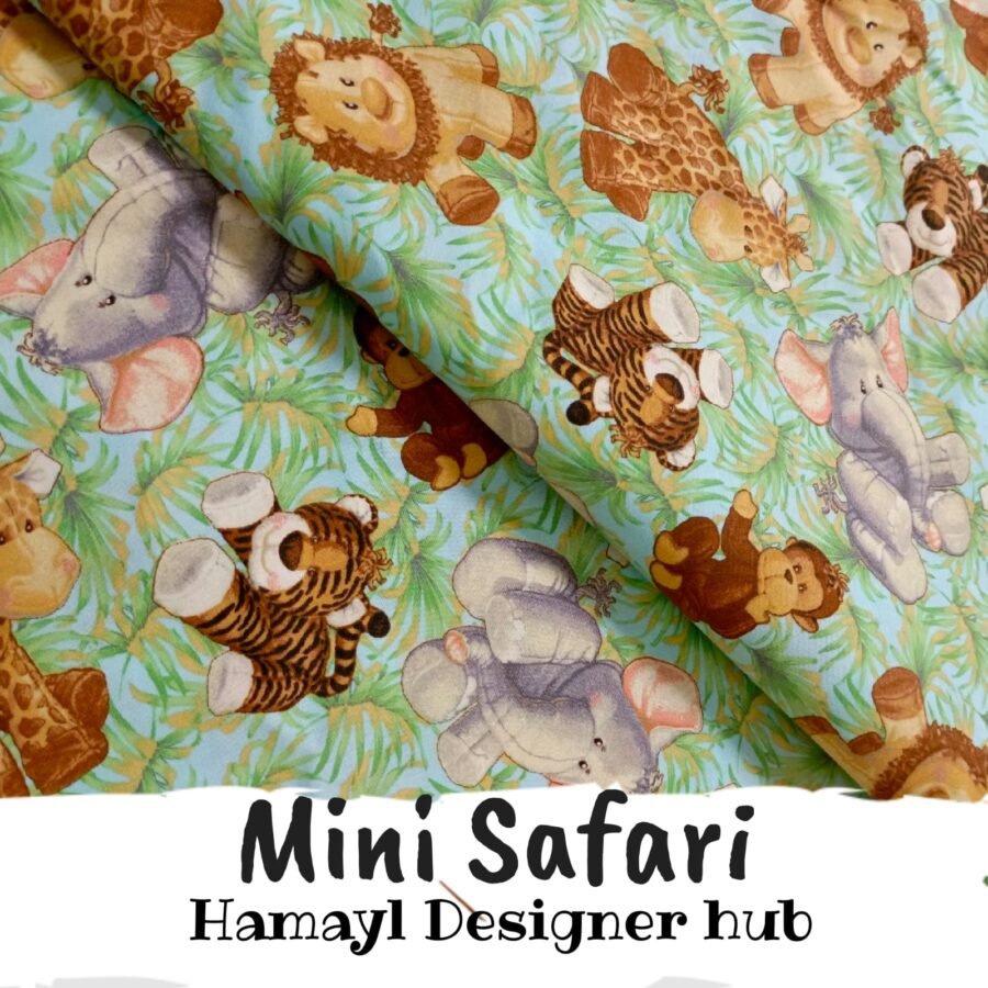 Mini Safari – printed winter cotton fabric, unstitched