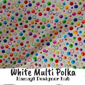 White Multi Polka -Winter cotton 24 - Hamayl Designer Hub - Per Gaz