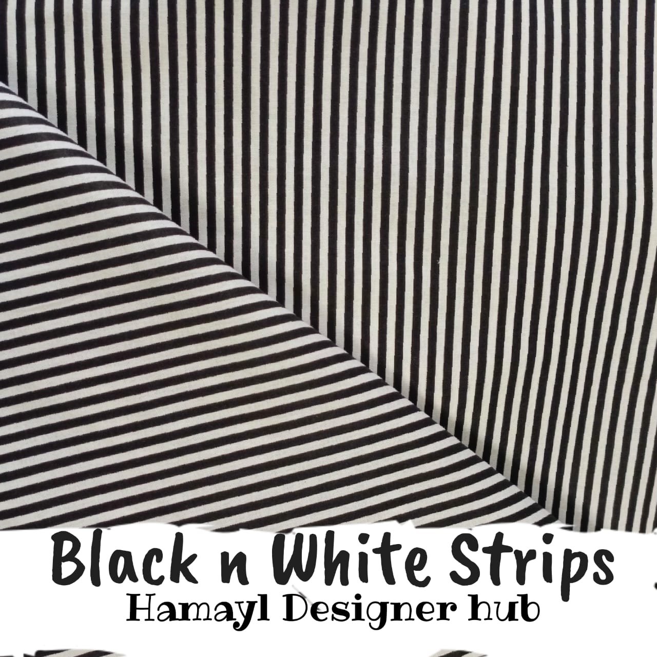 Stripes – printed winter cotton fabric, unstitched