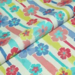 Floral Stripes - Linen Prints 24 - Hamayl Designer Hub - Per Gaz