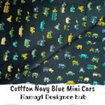 Navy Blue Mini Cars-Winter cotton 24 - Hamayl Designer Hub - Per Gaz