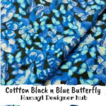 Black & Blue Butterfly-Winter cotton 24 - Hamayl Designer Hub - Per Gaz