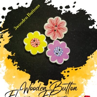 Flowery Flower Buttons- Set of 3