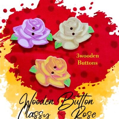Rose Buttons- Set of 3