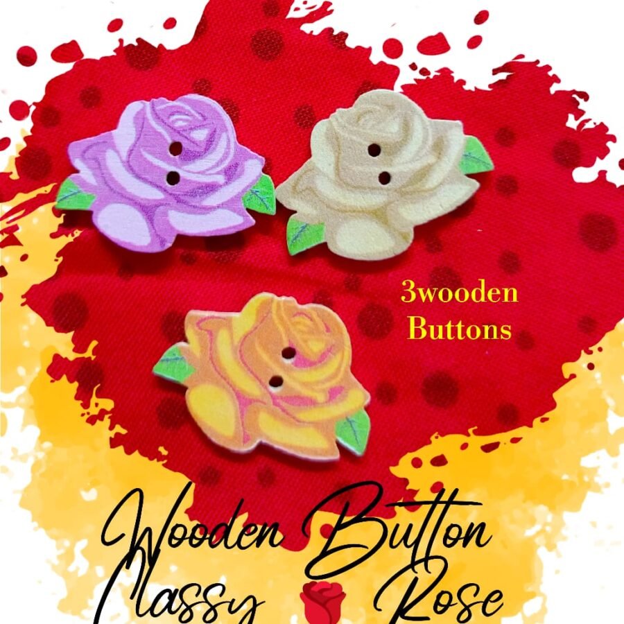 Rose Buttons- Set of 3