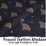 Khaddar -Peacock Feathers- Unstitched Digital Fabric By Hamayl Designer Hub
