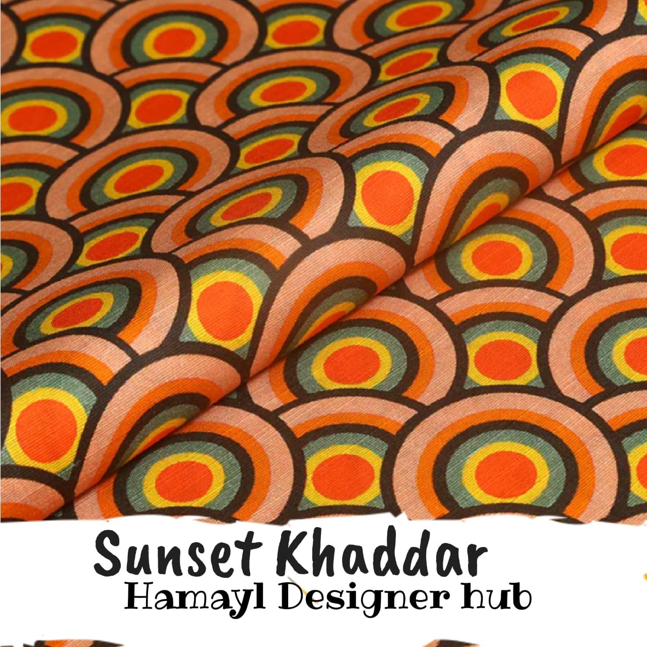 Khaddar – Sunset – digital printed khaddar fabric, unstitched