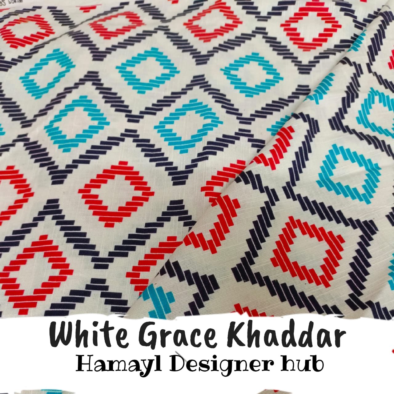 Khaddar – White Grace – digital printed khaddar fabric, unstitched